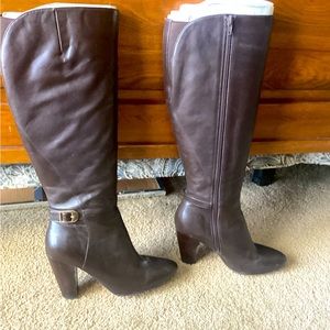 Brown, calf boots